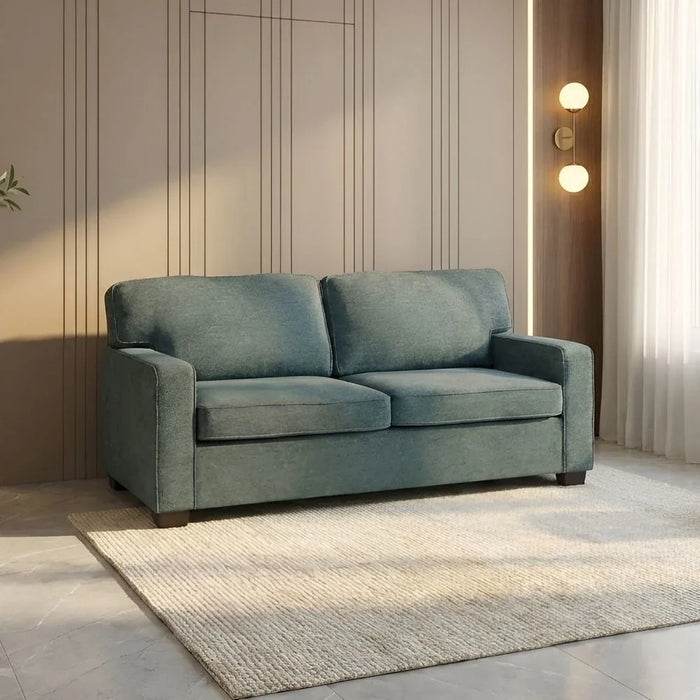 Synergy Fabric Sofa With Pull Out Bed-Green