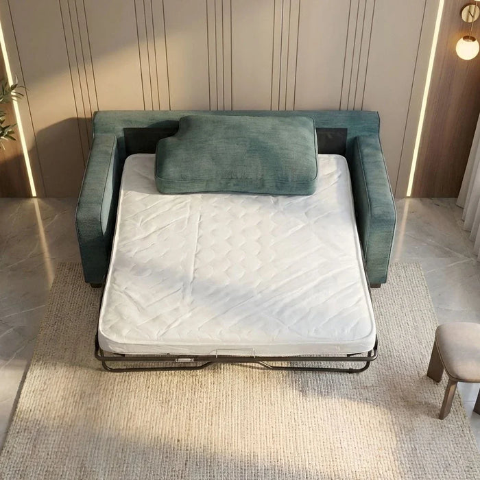 Synergy Fabric Sofa With Pull Out Bed-Green