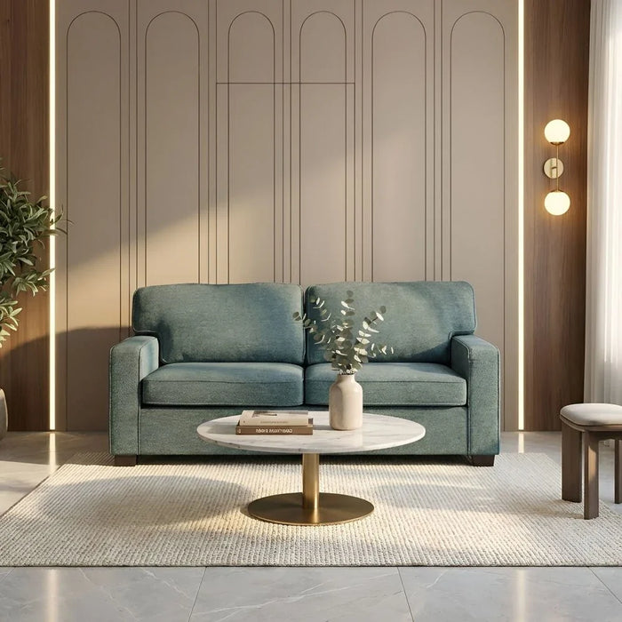 Synergy Fabric Sofa With Pull Out Bed-Green