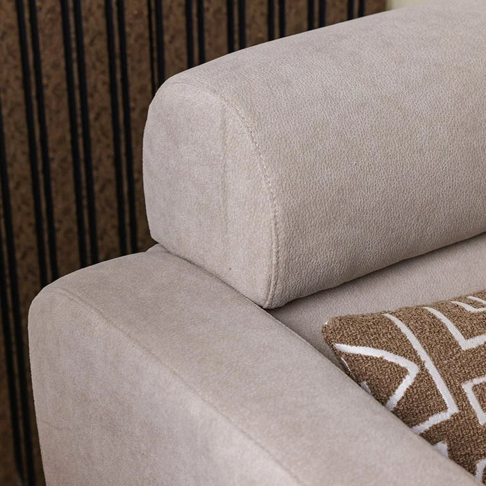 Nimera 1-Seater Fabric Sofa-Grey-With 2-Year Warranty