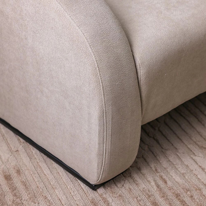 Nimera 1-Seater Fabric Sofa-Grey-With 2-Year Warranty