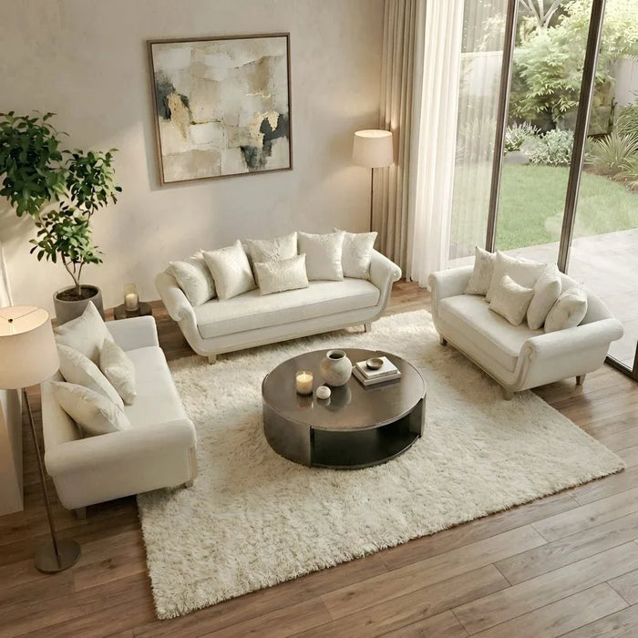 Bunbury 2 Seater Fabric Sofa-Beige