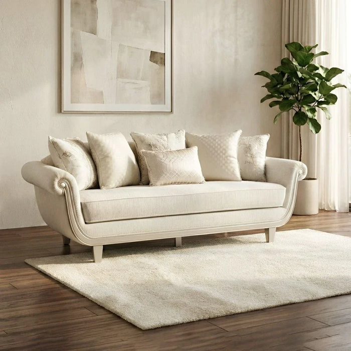 Bunbury 3 Seater Fabric Sofa-Beige