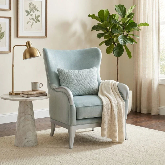 Busselton 1 Seater Fabric Sofa-Blue