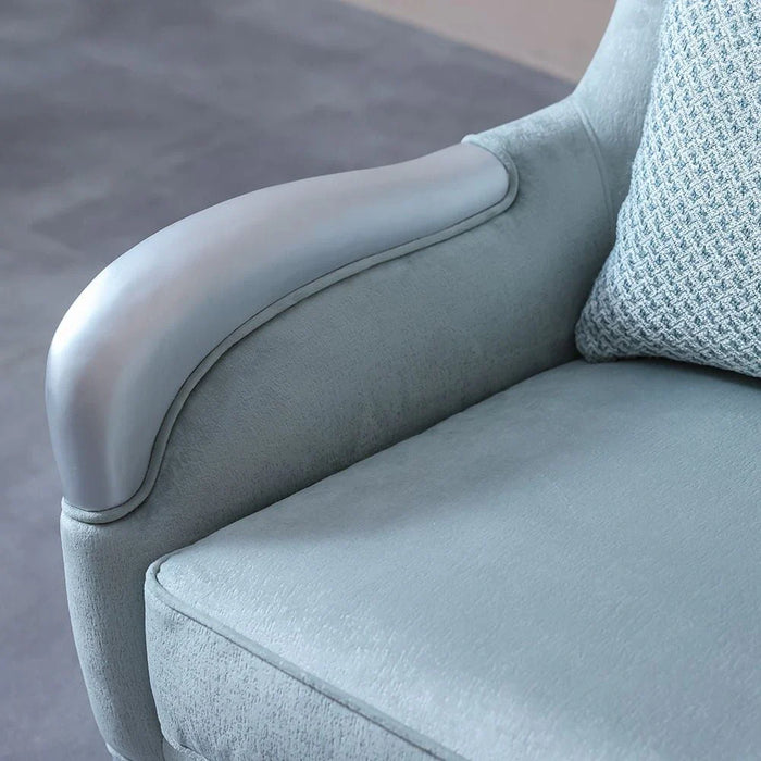 Busselton 1 Seater Fabric Sofa-Blue