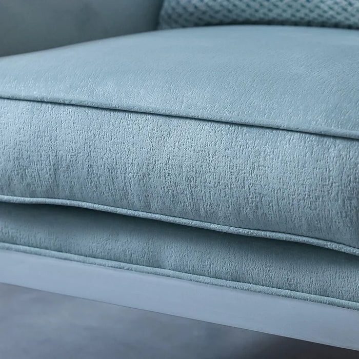 Busselton 1 Seater Fabric Sofa-Blue