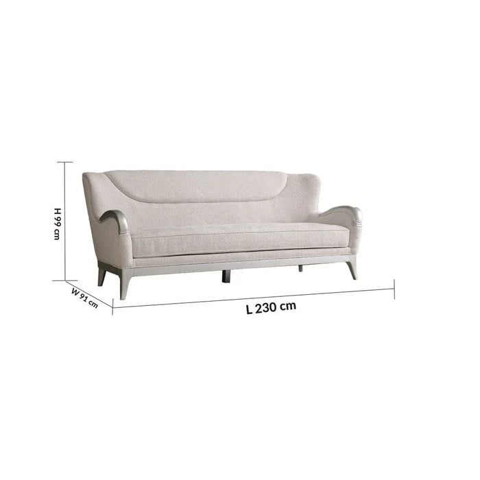 Busselton 3 Seater Fabric Sofa-Grey