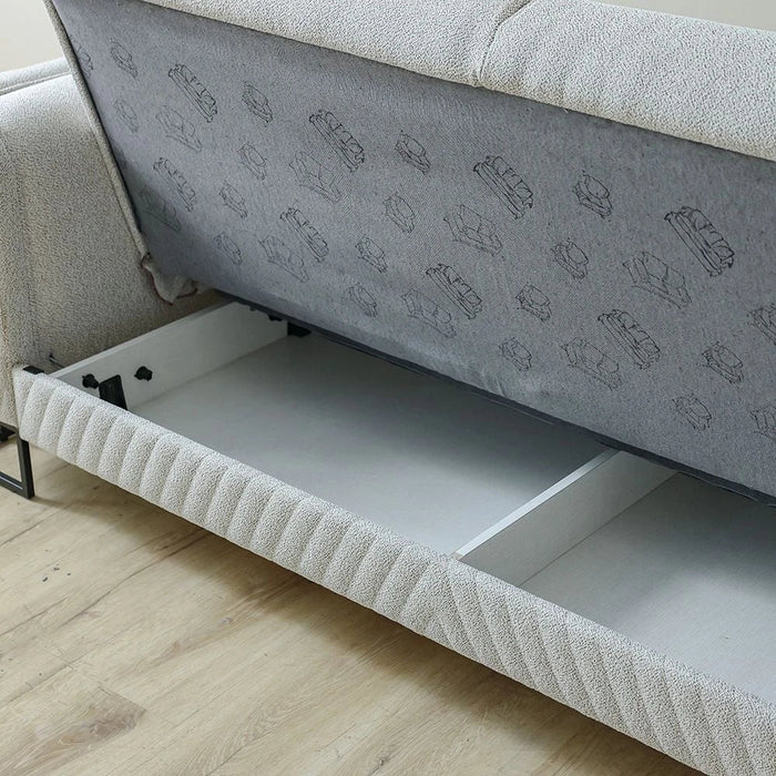 Elegance 3-Seater Fabric Sofa-Grey-With 2-Year Warranty