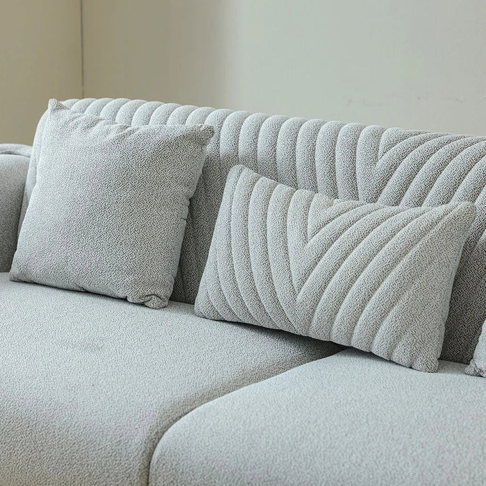 Elegance 3-Seater Fabric Sofa-Grey-With 2-Year Warranty