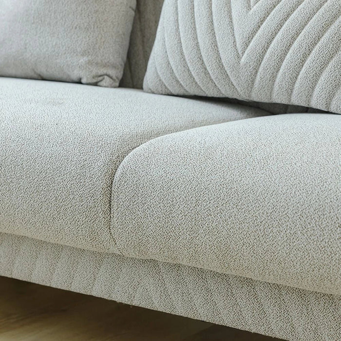 Elegance 3-Seater Fabric Sofa-Grey-With 2-Year Warranty