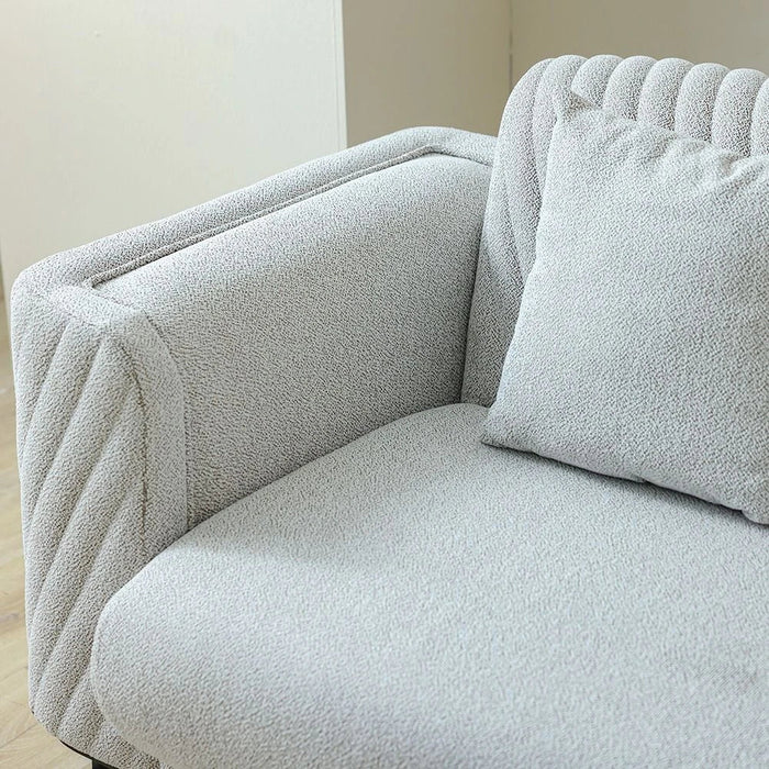 Elegance 3-Seater Fabric Sofa-Grey-With 2-Year Warranty