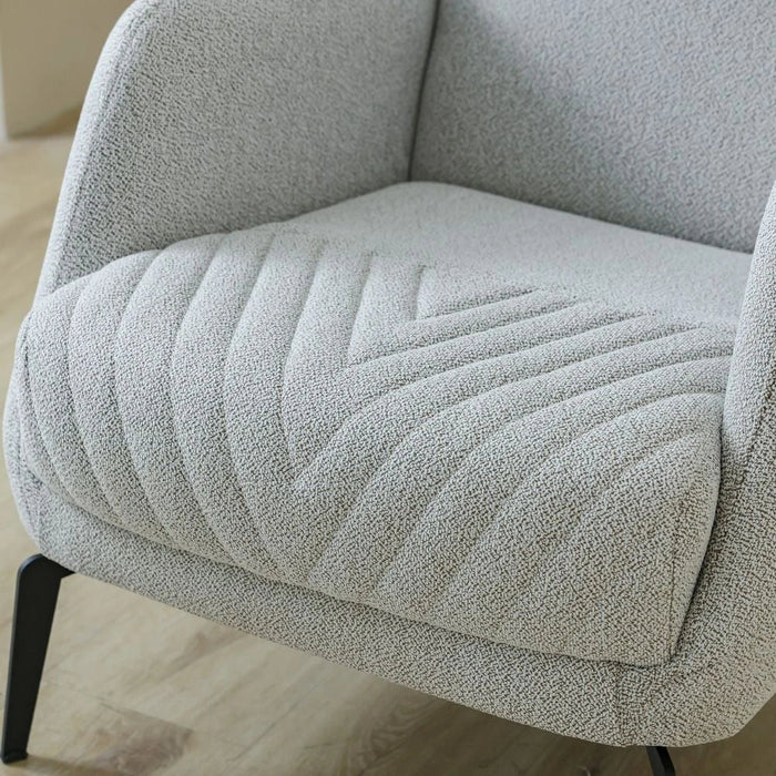 Elegance 1-Seater Fabric Sofa - Grey - With 2-Year Warranty