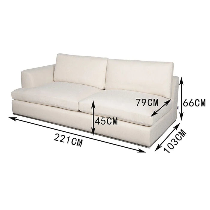 Paddington 2-Seater Left-Arm Fabric Modular Sofa _ Ivory