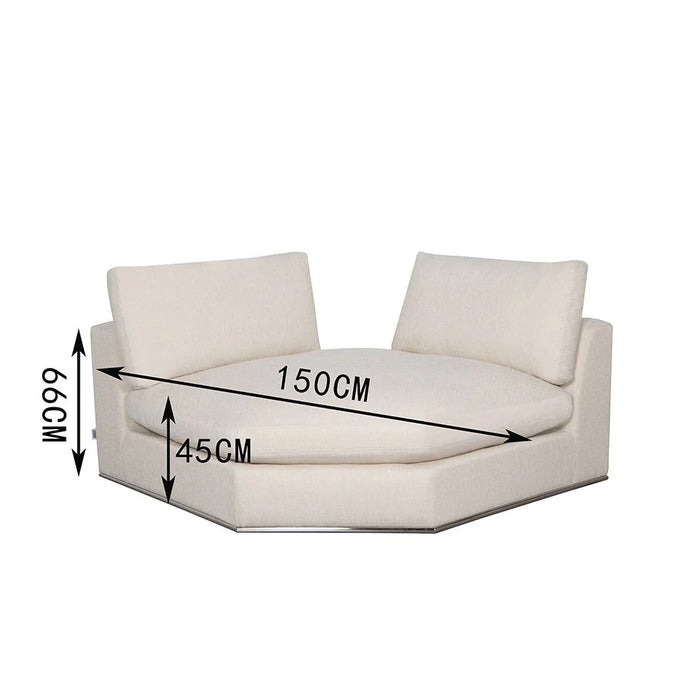Paddington Corner Wedge Fabric Modular Sofa Ð Ivory