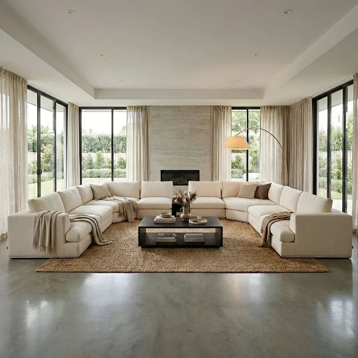 Paddington Corner Wedge Fabric Modular Sofa Ð Ivory