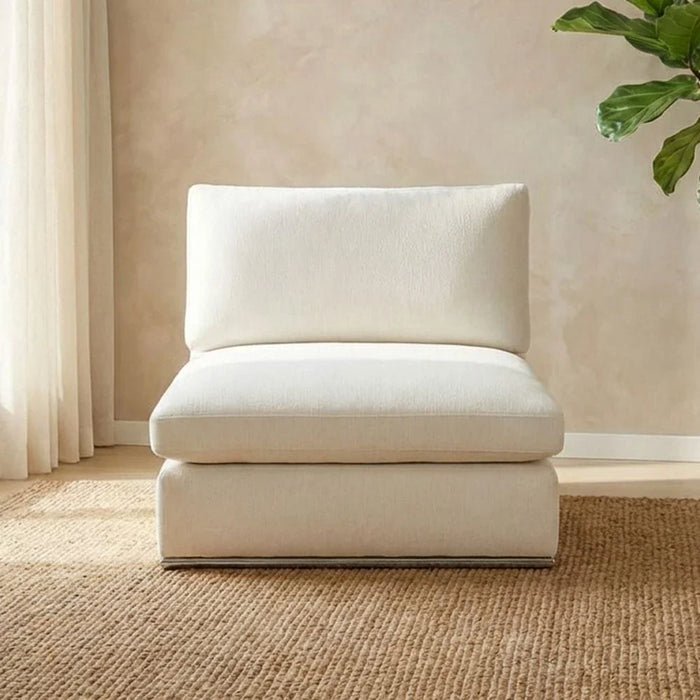 Paddington 1-Seater Armless Fabric Modular Sofa Ð Ivory
