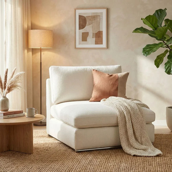 Paddington 1-Seater Armless Fabric Modular Sofa Ð Ivory