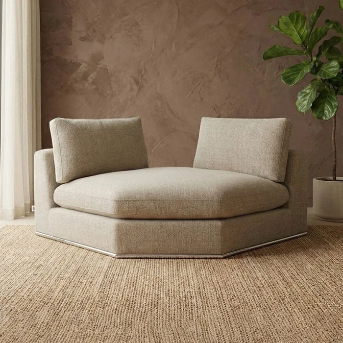 Paddington Corner Wedge Fabric Modular Sofa _ M_x008e_lange Brown