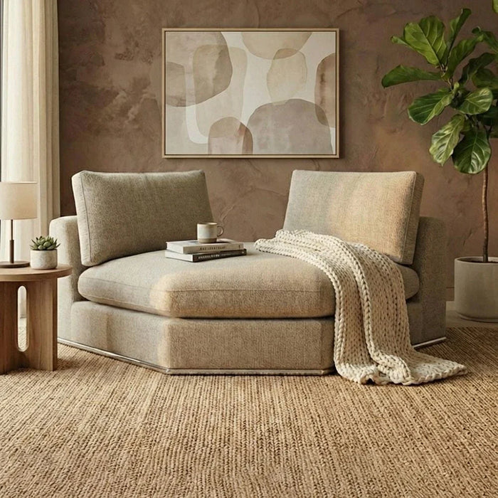 Paddington Corner Wedge Fabric Modular Sofa _ M_x008e_lange Brown