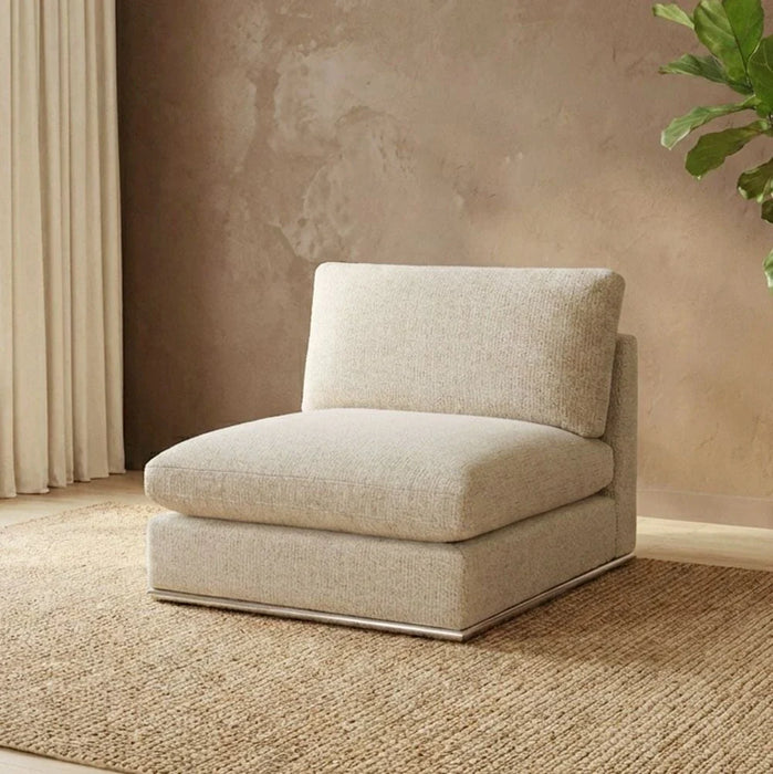Paddington 1-Seater Armless Fabric Modular Sofa _ M_x008e_lange Brown