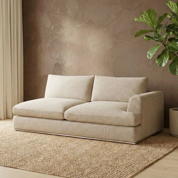 Paddington 2-Seater Right-Arm Fabric Modular Sofa-M_x008e_lange Brown