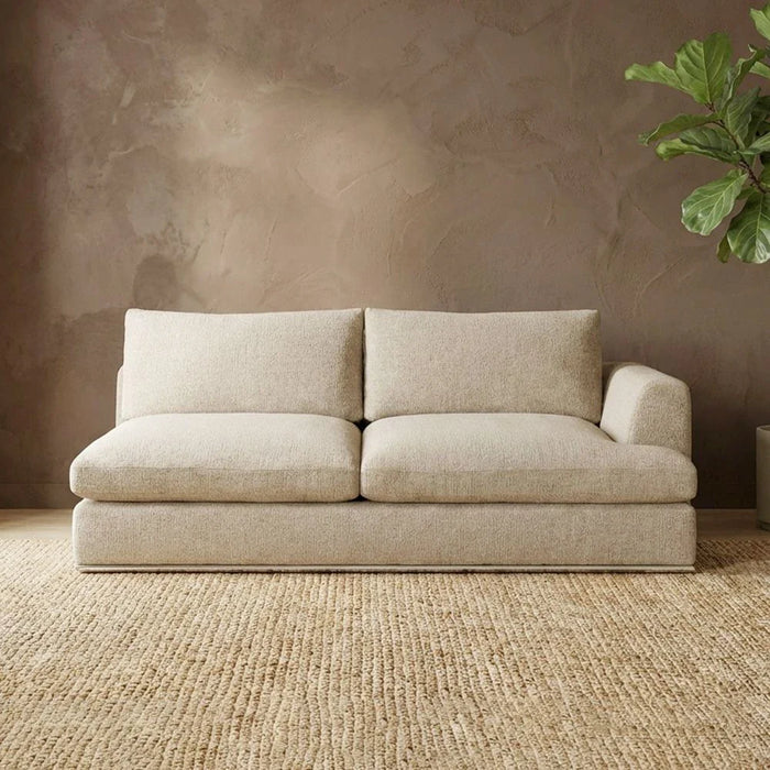 Paddington 2-Seater Right-Arm Fabric Modular Sofa-M_x008e_lange Brown