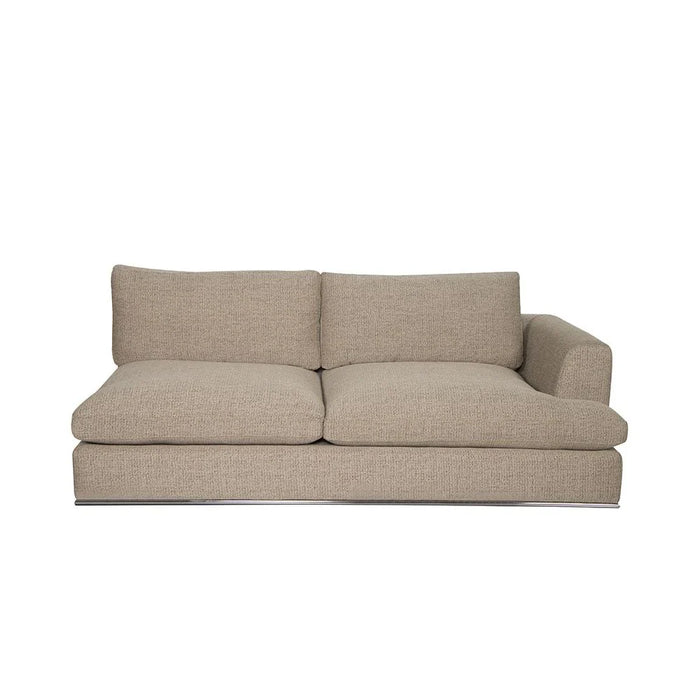 Paddington 2-Seater Right-Arm Fabric Modular Sofa-M_x008e_lange Brown