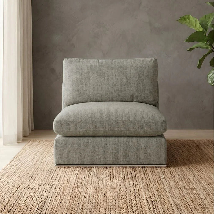 Paddington 1-Seater Armless Fabric Modular Sofa-Teal Green