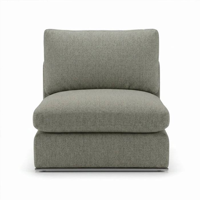 Paddington 1-Seater Armless Fabric Modular Sofa-Teal Green