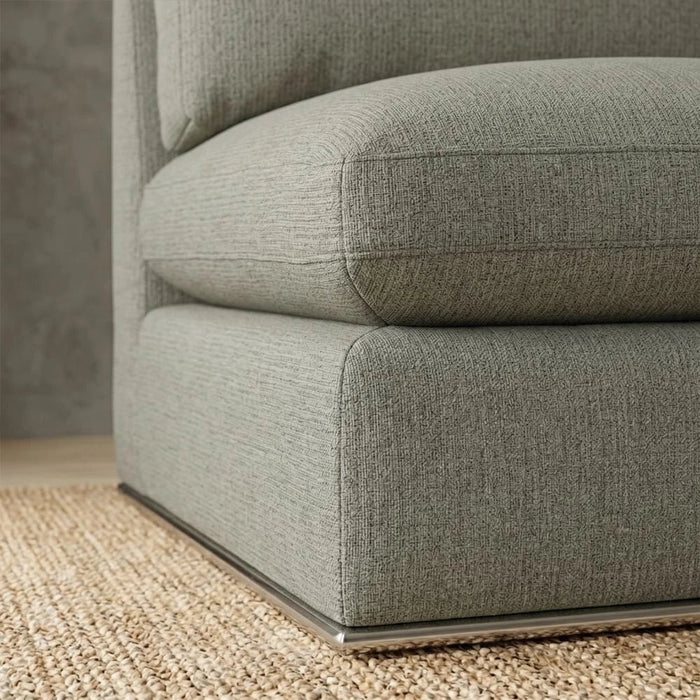 Paddington 1-Seater Armless Fabric Modular Sofa-Teal Green