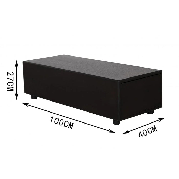 Paddington Mid-Unit Table with Storage-Black-With 2-Year Warranty
