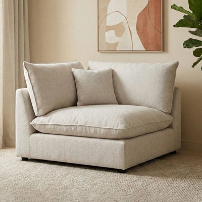 Napoleon 1-Seater Corner Fabric Modular Sofa Ð Beige-With 2-Year Warranty