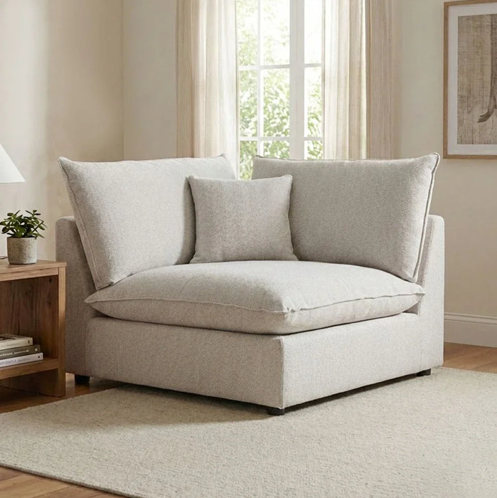 Napoleon 1-Seater Corner Fabric Modular Sofa Ð Beige-With 2-Year Warranty