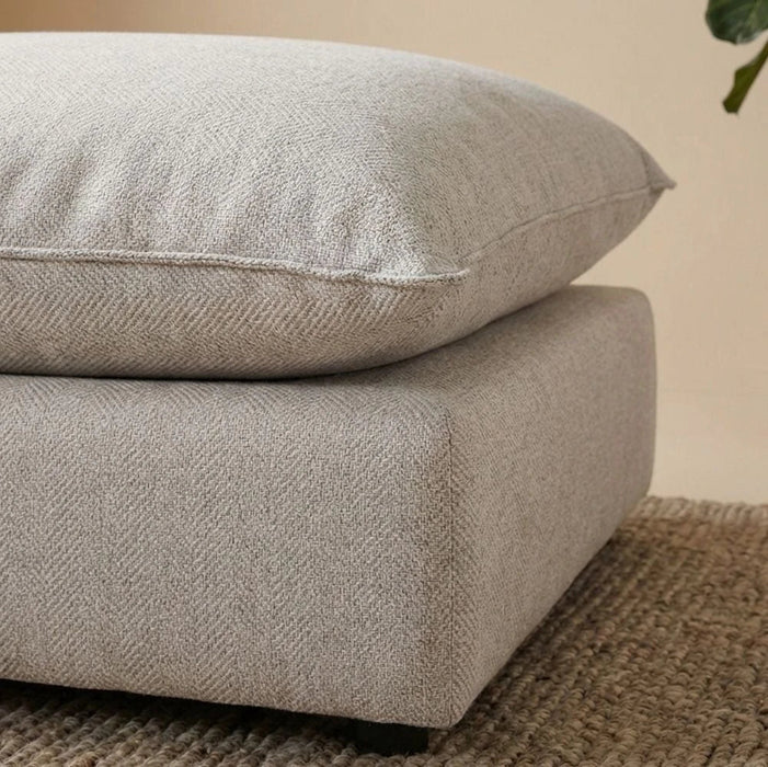 Napoleon 1-Seater Ottoman Fabric Modular Sofa Ð Beige Ð With 2-Year Warranty