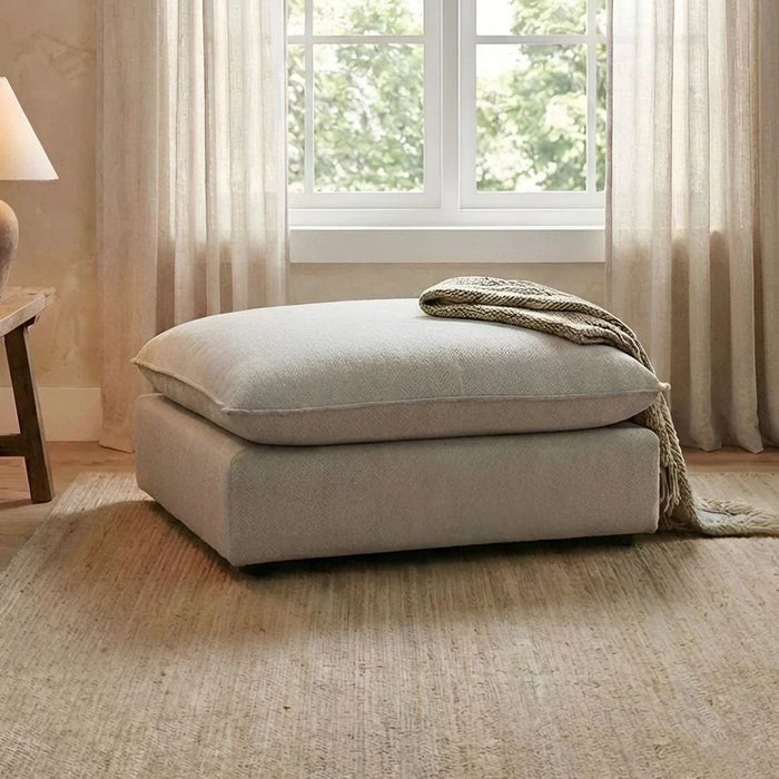 Napoleon 1-Seater Ottoman Fabric Modular Sofa Ð Beige Ð With 2-Year Warranty