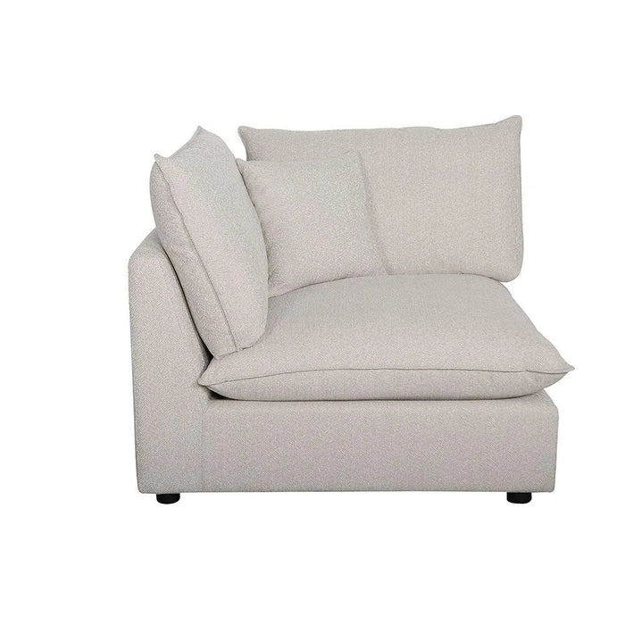 Napoleon 1-Seater Fabric Modular Sofa with Left Arm _ Beige - With 2-Year Warranty