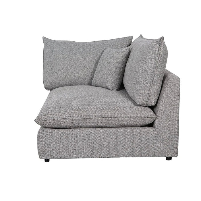 Napoleon 1-Seater Fabric Modular Sofa with Right Arm_ Grey-With 2-Year Warranty