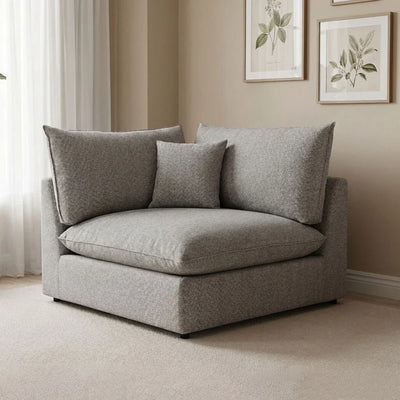 Napoleon 1-Seater Corner Fabric Modular Sofa Ð Grey-with 2-Year Warranty