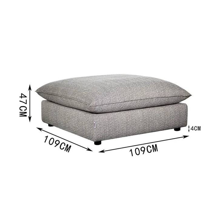 Napoleon 1-Seater Ottoman Fabric Modular Sofa Ð Grey-With 2-Year Warranty