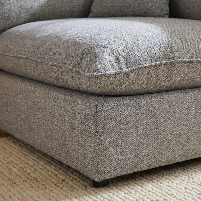Napoleon 1-Seater Fabric Modular Sofa with Left Arm_ Grey-With 2-Year Warranty