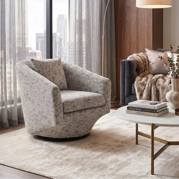 Napoleon 1-Seater Fabric Accent Chair Ð Grey-With 2-Year Warranty
