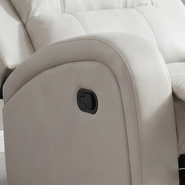 Crimson 1-Seater Fabric Recliner Sofa-Off-White-With 2-Year Warranty
