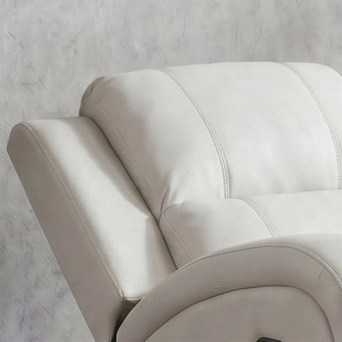 Crimson 1-Seater Fabric Recliner Sofa-Off-White-With 2-Year Warranty