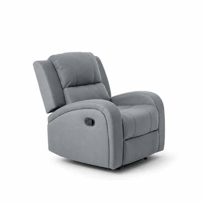 Crimson 1-Seater Fabric Recliner Sofa-Grey-With 2-Year Warranty