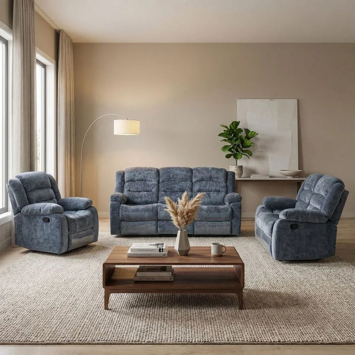 Dazler 2-Seater Fabric Recliner- Gray