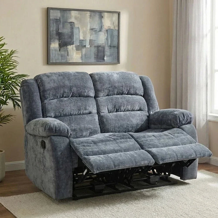 Dazler 2-Seater Fabric Recliner- Gray