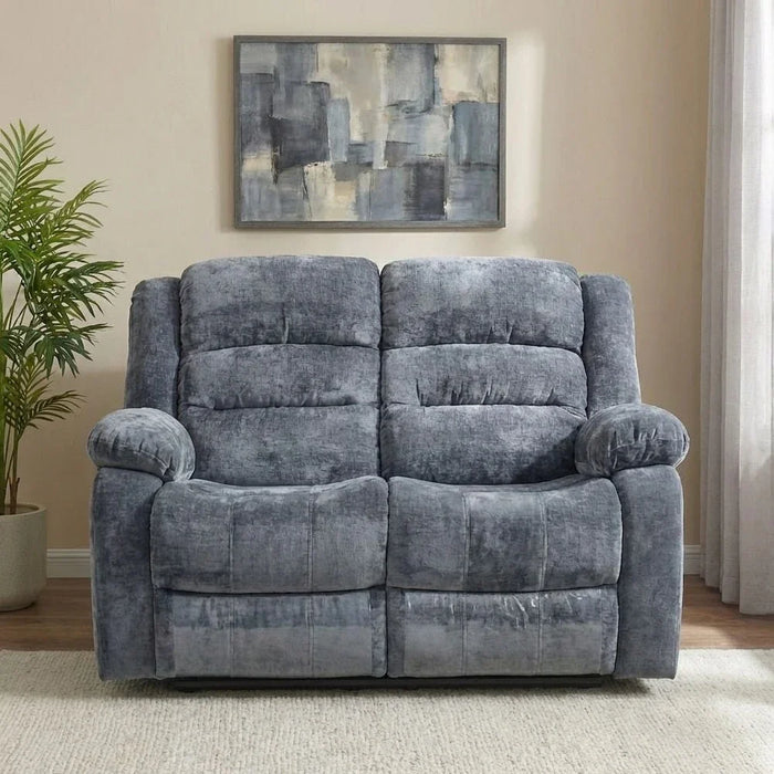 Dazler 2-Seater Fabric Recliner- Gray
