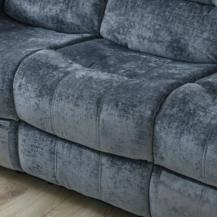 Dazler 2-Seater Fabric Recliner- Gray