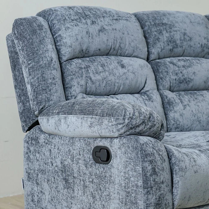 Dazler 2-Seater Fabric Recliner- Gray