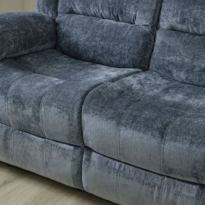 Dazler 2-Seater Fabric Recliner- Gray